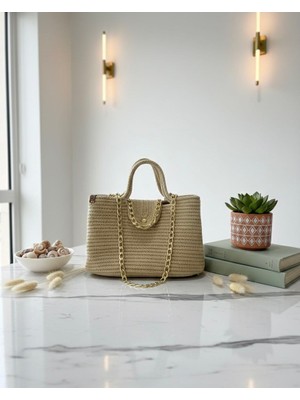 Ms Milasewing Çizgi Ötesi Şıklık: Pamuklu El Yapımı Omuz Çantası ✨