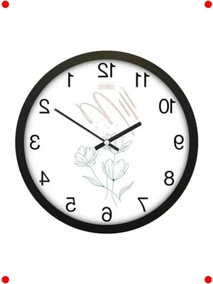 Calperia 30 cm Gerçek Cam Sessiz Mekanizma Duvar Saati