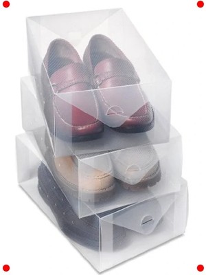 Calperia Şeffaf Görünümlü Ayakkabı Kutusu - Düzenli Saklama (3'lü)
