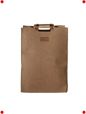 Calperia Koyu Bej Keçe Çamaşır Sepeti 29.5X37.5X52.5 cm