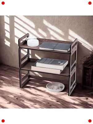 Calperia Çok Amaçlı Ahşap Raf Kitaplık