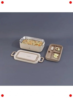 Calperia Bento Öğle Yemeği Kutusu, Bej, 1000 ml