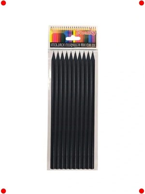 Calperia 10 Adet Siyah Yuvarlak Kurşun Kalem Seti