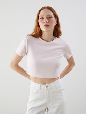 Lc Waikiki Yeni Sezon Bisiklet Yaka Kadın Crop