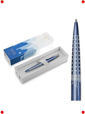 Calperia Seul Mavi Krom Detaylı Özel Tükenmez Kalem