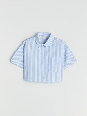 Lc Waikiki Yeni Sezon Çizgili Kısa Kollu Kız Çocuk Gömlek