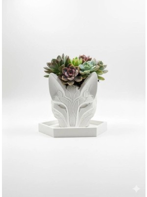Özel Tasarım Geometrik Tilki Saksı Sukulent ve Kaktüs Için Hediyelik Dekoratif Obje