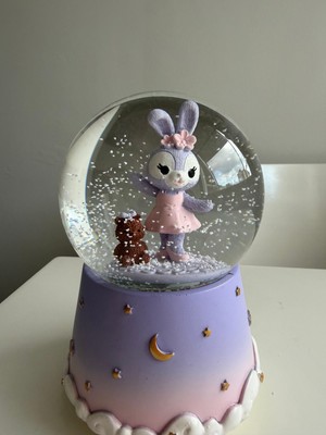 Bumelo Tavşan Büyük Boy Işıklı,müzikli Püskürtmeli Kar Küresi