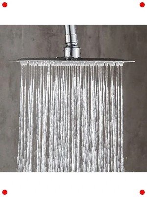 Calperia Kare Slim Tepe  Başlığı - Paslanmaz Metal (20X20 Cm)