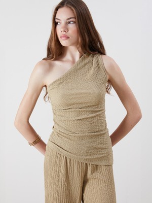 Lc Waikiki Yeni Sezon Tek Omuz Büzgülü Bluz