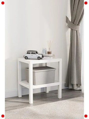 Calperia 2 Katlı Çok Amaçlı Plastik Raf Beyaz (Banyo/mutfak)