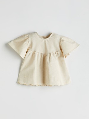 Lc Waikiki Yeni Sezon Bisiklet Yaka Nakışlı Kız Çocuk Bluz