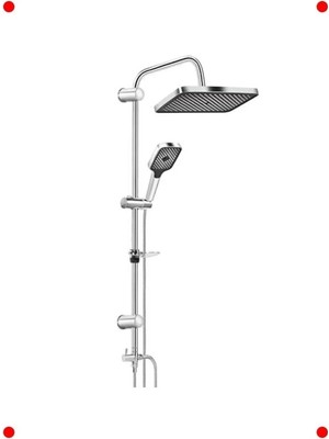 Calperia Paslanmaz Çelik Yağmur  Seti - Kare Tasarım