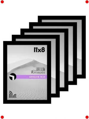 Calperia Siyah Galeri Çerçeve Seti: Duvar ve Masa Üstü Dekor