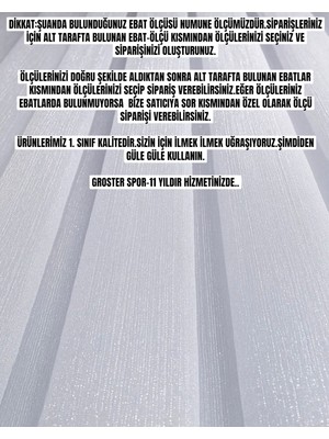 Groster Spor Simli Premium Bambu Tül L Kırışmaz, Ütü Istemez L Ağır Dökümlü L 1/3 Sık Pile L En Çok Tercih Edilen