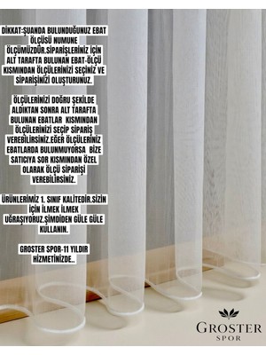 Groster Spor Naturel Bambu Ttm Şantuk Zemin 1x3 Sık Boru Pile Ütü Istemeyen Tül Perde