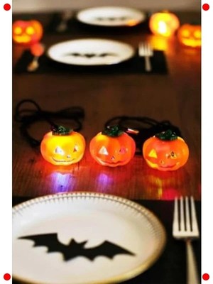 Calperia Pilli Cadılar Bramı Balkabağı Kolyesi (3'lü Set)