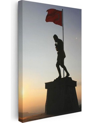 Tablofest Dikey Kanvas Tablo Atatürk Kocatepe Anı Atatürk Tablosu Ev Ofis Duvar Dekoru