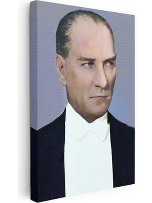 Tablofest Dikey Kanvas Tablo Atatürk Smokinli Portre Detay Atatürk Tablosu Ev Ofis Duvar Dekoru