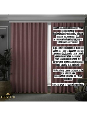 Groster Spor Pudra Blackout, Işık Güneş Geçirmez Karartma Perde Güneşlik, Fon Perde Pilesiz  [enxboy]