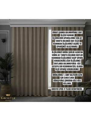 Groster Spor Vizon Blackout, Işık Güneş Geçirmez Karartma Perde Güneşlik, Fon Perde Pilesiz  [enxboy]