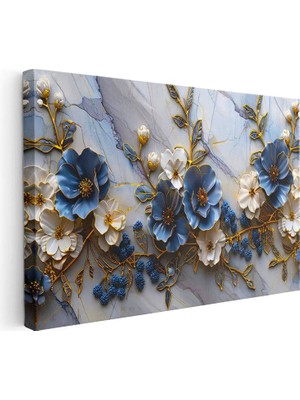 Tablofest Yatay Kanvas Tablo Meyve Dalları Çiçekleri Çiçek Tablosu Ev Ofis Duvar Dekoru