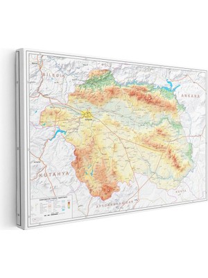Tablofest Yatay Kanvas Tablo Eskişehir Doğal Oluşum Harita Tablosu Ev Ofis Duvar Dekoru