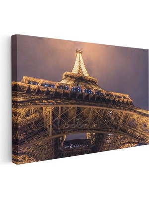 Tablofest Yatay Kanvas Tablo Eyfel Kulesi Mimari Çelik Yapı Şehir Mimari Tablo Ev Ofis Duvar Dekoru