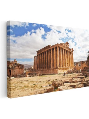 Tablofest Yatay Kanvas Tablo Antik Roma Sütunları Şehir Mimari Tablo Ev Ofis Duvar Dekoru