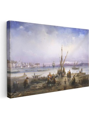 Tablofest Yatay Kanvas Tablo Osmanlı Saray Divan Sahnesi Osmanlı Tablosu Ev Ofis Duvar Dekoru