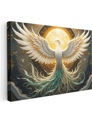 Tablofest Yatay Kanvas Tablo Mitolojik Kanat Anka Kuşu Tablosu Ev Ofis Duvar Dekoru
