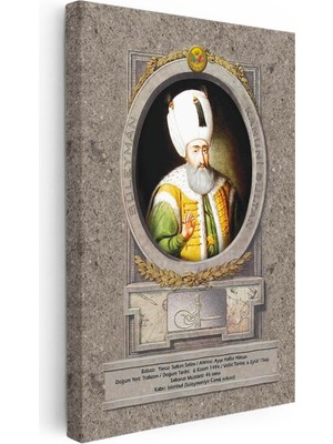 Osmanlı Padişahları - Yavuz Sultan Selim Halifeliği Osmanlı'ya Getiren Padişah Kanvas Tablo