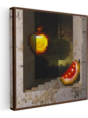 Tablofest Kare Kanvas Tablo Cotán Piksel Minecraft Tablosu Ev Ofis Salon Duvar Dekoru
