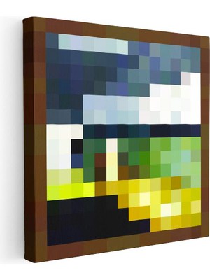 Tablofest Kare Kanvas Tablo De Aztec 2 Piksel Minecraft Tablosu Ev Ofis Salon Duvar Dekoru