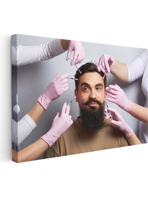 Tablofest Yatay Kanvas Tablo Yüze Çoklu Estetik Enjeksiyon Estetik Uzmanı Tablosu Ev Ofis Duvar Dekoru