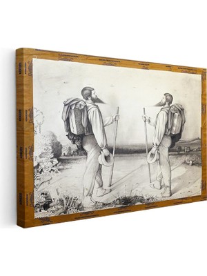 Tablofest Yatay Kanvas Tablo Bonjour Monsieur Courbet Minecraft Tablosu Ev Ofis Salon Duvar Dekoru