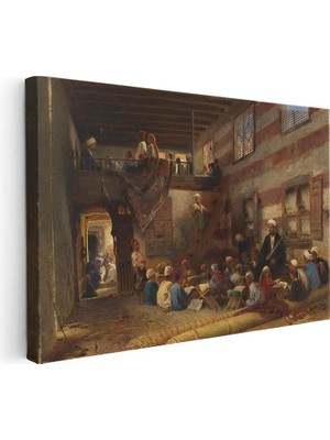 Tablofest Yatay Kanvas Tablo Sıbyan Mektebi Eğitim Osmanlı Tablosu Ev Ofis Duvar Dekoru