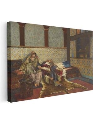 Tablofest Yatay Kanvas Tablo Harem Dairesi Cariyeler Osmanlı Tablosu Ev Ofis Duvar Dekoru