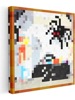 Tablofest Kare Kanvas Tablo The Stage Is Set Piksel Minecraft Tablosu Ev Ofis Salon Duvar Dekoru