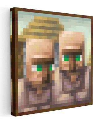 Tablofest Kare Kanvas Tablo Humble Piksel Minecraft Tablosu Ev Ofis Salon Duvar Dekoru