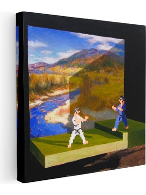 Tablofest Kare Kanvas Tablo Piksel Minecraft Tablosu Ev Ofis Salon Duvar Dekoru