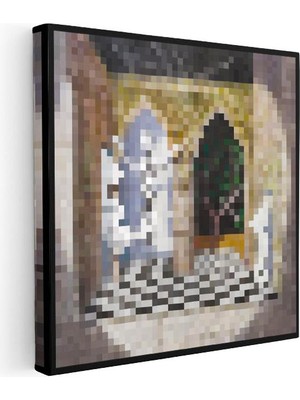 Tablofest Kare Kanvas Tablo Endboss Piksel Minecraft Tablosu Ev Ofis Salon Duvar Dekoru