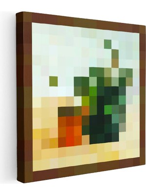 Tablofest Kare Kanvas Tablo Paradisträd Minecraft Tablosu Ev Ofis Salon Duvar Dekoru