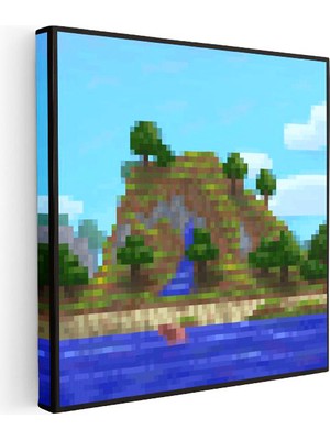 Tablofest Kare Kanvas Tablo Unpacked Piksel Minecraft Tablosu Ev Ofis Salon Duvar Dekoru