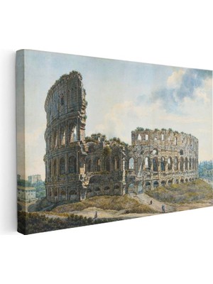 Tablofest Yatay Kanvas Tablo A.l.r. Ducros Colosseum Kalıntıları Roma Harabesi Ressam Tablosu Ev Ofis Dekoru