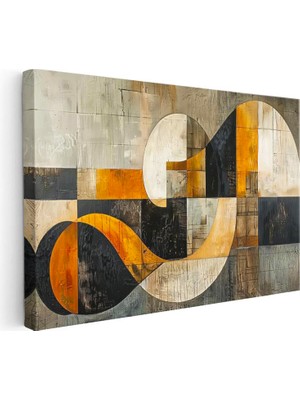 Tablofest Yatay Kanvas Tablo Geometrik Form Geçişleri Soyut Tablo Ev Ofis Duvar Dekoru