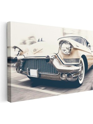 Tablofest Yatay Kanvas Tablo 1957 Klasik Cadillac Eldorado Nostalji Araba Tablosu Ev Ofis Duvar Dekoru