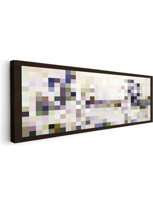 Tablofest Yatay Panoramik Kanvas Tablo Bonjour Monsieur Courbet Piksel Minecraft Tablosu Ev Ofis Salon Dekoru