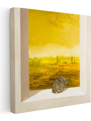 Tablofest Kare Kanvas Tablo Wasteland Minecraft Tablosu Ev Ofis Salon Duvar Dekoru