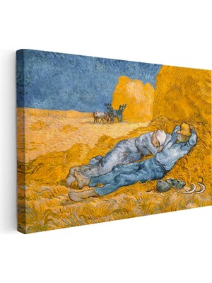 Tablofest Yatay Kanvas Tablo Vincent Van Gogh Samanlıkta Uyuyanlar Ressam Tablosu Duvar Dekoru